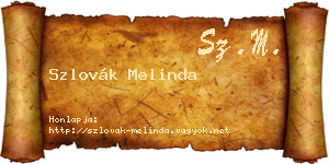 Szlovák Melinda névjegykártya